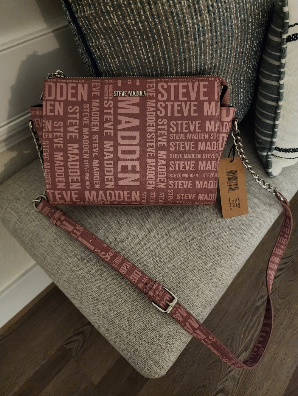 Steve Madden Pink Logo Crossbody Bag NWT